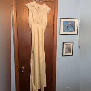 Vintage cream silk gown